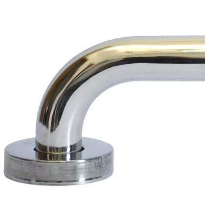 Imagem de Alça de Apoio Barra 30 cm Inox Kit 3 unidades Cadeirante Acessibilidade Banheiro Deficiente Idoso