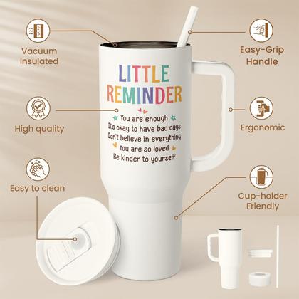 Imagem de Alça de caneca de viagem de aço inoxidável Tumbler SANDJEST de 40 onças