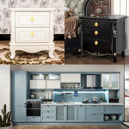 Imagem de Alça de hardware HUGOLEM, pacote com 20 botões redondos prateados de 3 cm