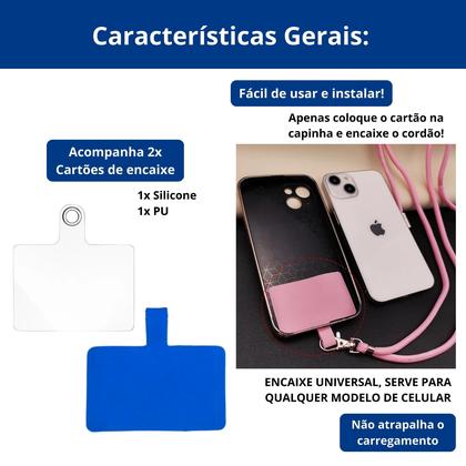 Imagem de Alça De Nylon Ajustável Universal Cordão Salva Celular 70CM