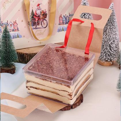 Imagem de Alça para Transporte de Cake Box Quadrada Neve 10un