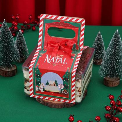 Imagem de Alça para Transporte de Cake Box Quadrada Noite Feliz 10un