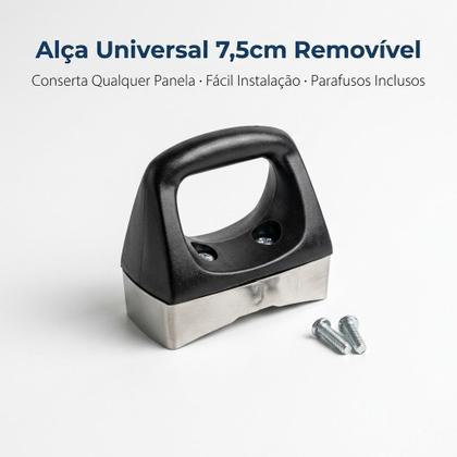 Imagem de Alça Preta Ajuste Montagem Conserto Panela Alumínio 7,5cm