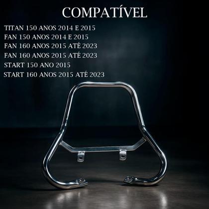 Imagem de Alça Traseira Cromada Titan 150 2014 2015 Fan 150 Start 150