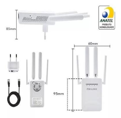 Imagem de Alcance Máximo, Sinal Forte: Repetidor Wifi 4 Antenas