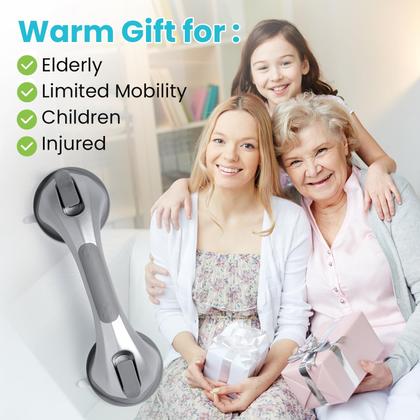 Imagem de Alças de chuveiro TAILI Suction, barras de apoio de 30 cm, pacote com 2 unidades prateadas