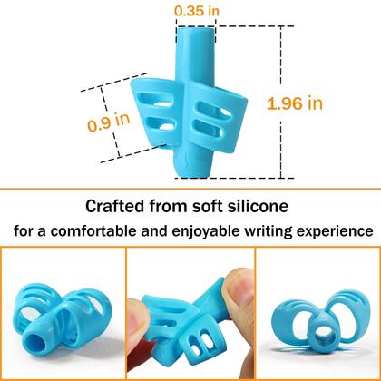 Imagem de Alças de lápis HILELIFE, pacote com 6 para caligrafia infantil - 4 cores