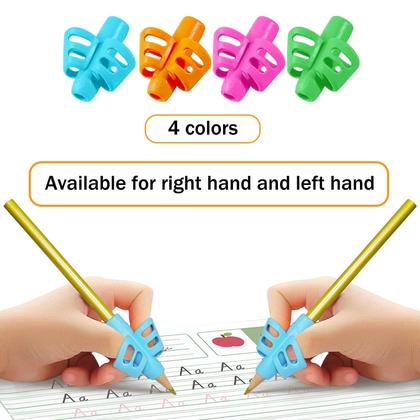 Imagem de Alças de lápis HILELIFE, pacote com 6 para caligrafia infantil - 4 cores