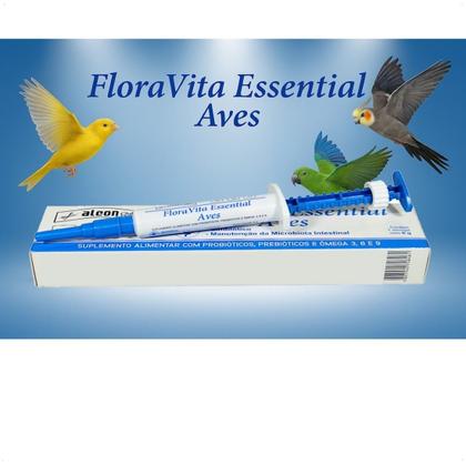 Imagem de Alcon flora vita essential para aves passáros 6g kit com 10