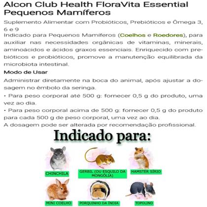 Imagem de Alcon flora vita essential para pequenos mamíferos 6g kit com 3