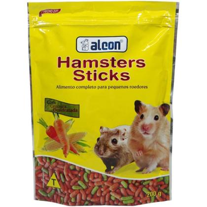 Imagem de Alcon hamster sticks 200g kit com 4 para hamster gerbil e topolino