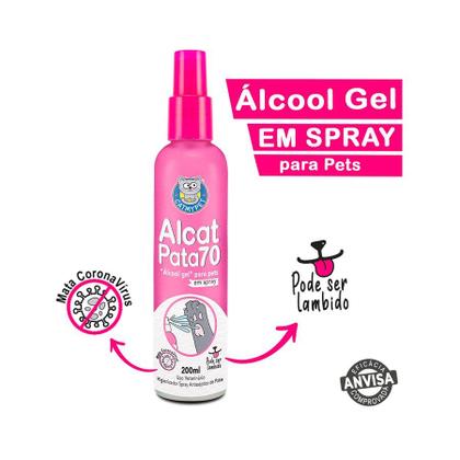 Imagem de Álcool Gel Alcat Pata Pet Spray 200ml para Pets - 1 Unidade