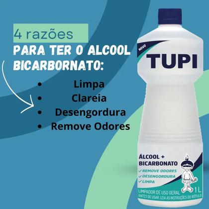 Imagem de Álcool Tupi com Bicarbonato 1L Tupi 1 Unidade