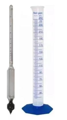 Imagem de Alcoometro P/ Cachaça Gay Lussac 0-100 + Proveta 250 Ml