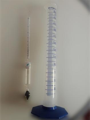 Imagem de Alcoometro P/ Cachaça Gay Lussac 0-100 + Proveta 250 Ml