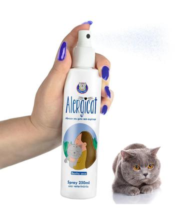 Imagem de Alergicat Locão Antialérgica Banho a Seco Para Gatos CatMyPet Spray 250ml