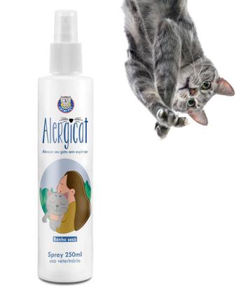 Imagem de Alergicat Locão Antialérgica Banho a Seco Para Gatos CatMyPet Spray 250ml