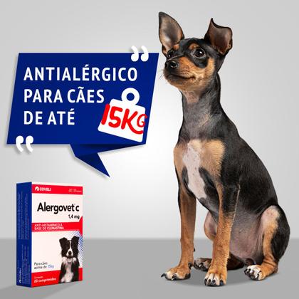 Imagem de Alergovet C 1,4mg 20 Comp Para Cachorro Acima De 15kg Coveli