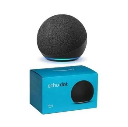 Imagem de Alexa 5ª Geração Echo Dot Smart Speaker alto falante Smart Speaker Echo 5ª Geração Preto Assistente Virtual Alexa, Som Potente e Design Moderno
