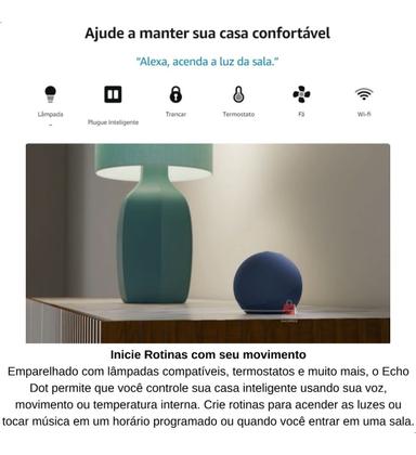 Imagem de Alexa 5ª Geração Echo Dot Smart Speaker Altofalante Inteligente com Alexa, Som Potente e Comandos por Voz