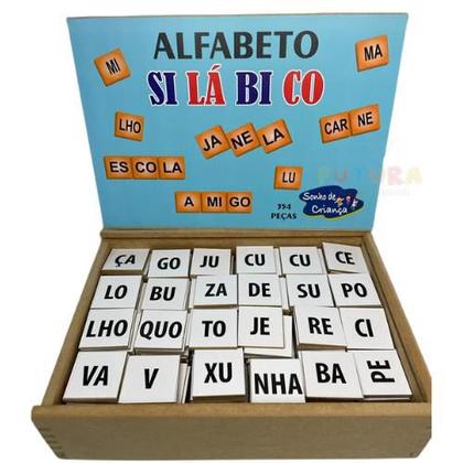Imagem de Alfabeto Em Madeira 354 Pçs Formando Sílabas Letras Palavras