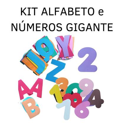 Imagem de Alfabeto Letras Numeros Vogais Gigantes 21Cm 41 Peças