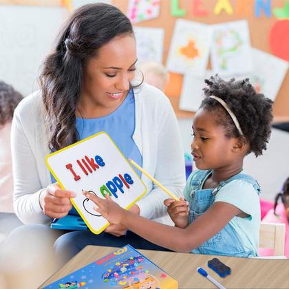 Imagem de Alfabeto Magnético Números Letras Símbolos Com Lousa Tangram Cartões Educativos 171 peças Brinquedo Educativo Infantil Pedagógico