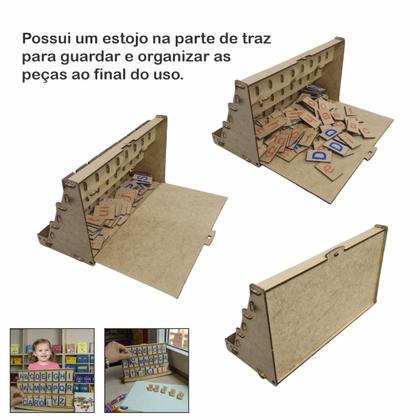 Imagem de Alfabeto Móvel Degrau Educativo Criança 130 Pç Montessoriano