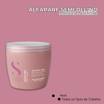 Imagem de Alfaparf Semi Di Lino Moisture Nutritive Mascara Capilar 500ml Hidratação Intensa