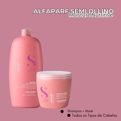 Imagem de Alfaparf Semi di Lino Moisture Nutritive Shampoo 1L + Máscara 500ml