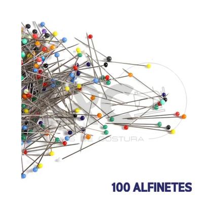 Imagem de Alfinete Cabeça De Vidro 100 Unidades NYBC Alfinete
