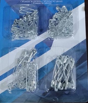 Imagem de Alfinete Costura Sortido 100 Pçs Patchwork Fralda Segurança