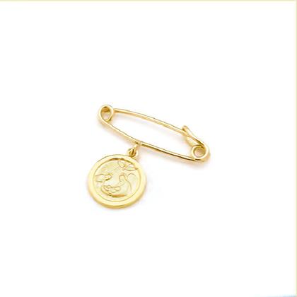 Imagem de Alfinete de Ouro 18k Com Pingente Batismo