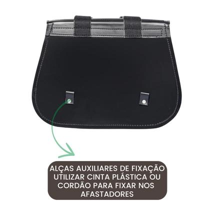 Imagem de Alforge Lateral Bolsa Custom 18 Litros Com Cravos Para Moto
