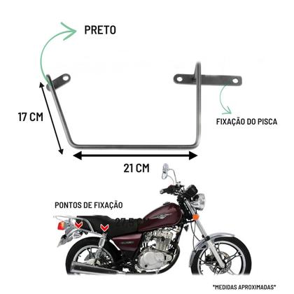Alforge Lateral Com Cravo E Fechadura Chave 32 Litros + Afastador