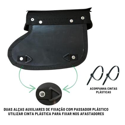 Imagem de Alforge Mala Bolsa Lateral Botinha 36 Litros Par + Afastador Suporte Moto Kawasaki Vulcan 650