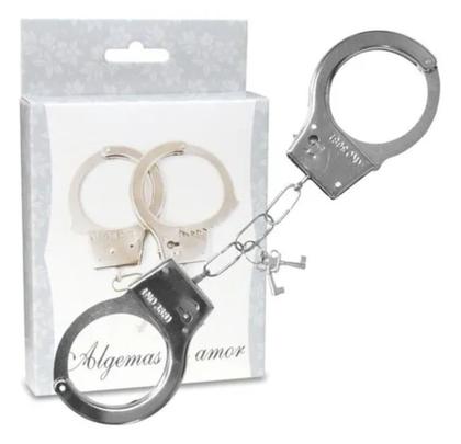 Imagem de Algema De Metal Fetiche Festa Fantasia Policial Luxo Cor Pra Cor Prata