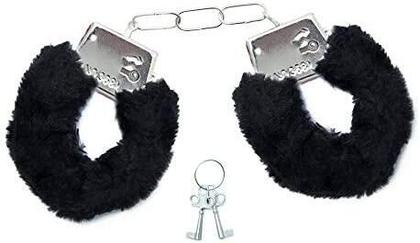 Imagem de Algema Em Metal Fetiche Policial Com Chaves em Pelúcia