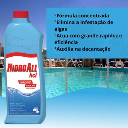 Imagem de Algicida Choque Para Piscina Hcl 1 Lts - Hidroall