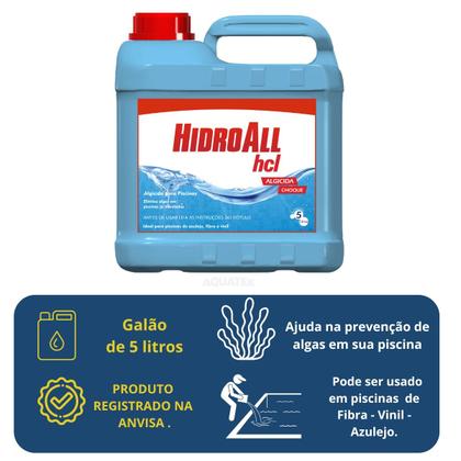 Imagem de Algicida de Choque Hidroall HCL  5 Litros