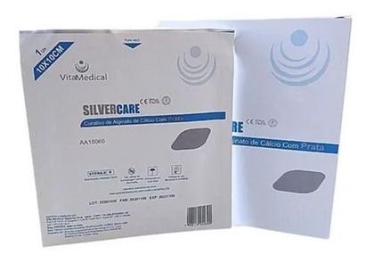 Imagem de Alginato de cálcio com prata 10x10cm caixa com 10 unidades VitaMedical