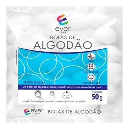 Imagem de ALGODÃO BOLA 50GR EVER CARE PCT C/12un