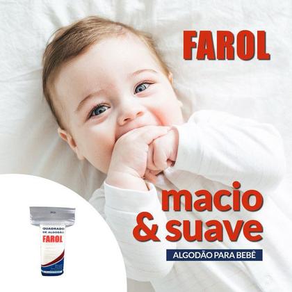 Imagem de Algodão Quadrado Limpeza Facial Ultra Absorvente Farol 70 Un