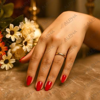 Imagem de Aliança Banhada a Ouro 18K 4mm Lisa e Elegante para Casamento e Noivado