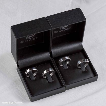 Imagem de Aliança de Aço Cuore com Coração Vazado 5mm