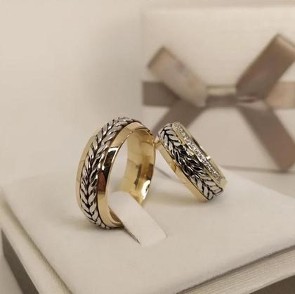 Imagem de Aliança de Casamento Ouro 18k México