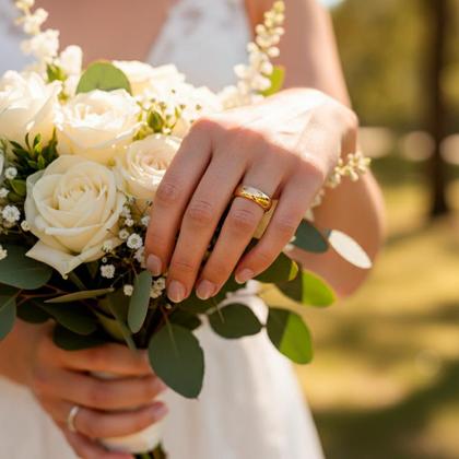 Imagem de Aliança Tradicional 6mm Ouro 18K Tungstênio