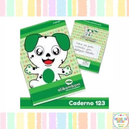 Imagem de Alibombom Caderno Caligrafia Capa Dura Verde Pauta 123 72fl