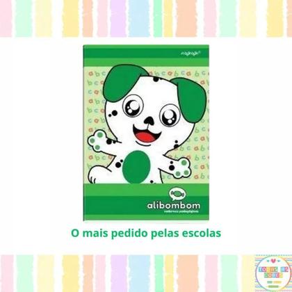 Imagem de Alibombom Caderno Caligrafia Capa Dura Verde Pauta 123 72fl