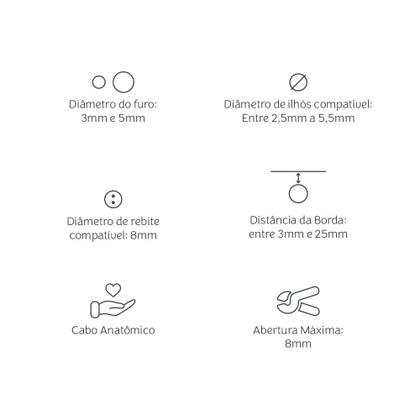 Imagem de Alicate 3 em 1 aplicador de ilhós e botões Mimo Creating 2